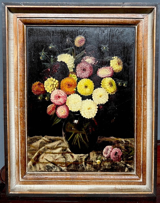 Painting “Still life with flowers”. – Paintings & Drawings, Wood (photo 6 of 7)