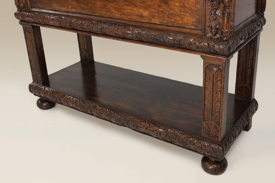 Image 1 of 16th Century Italian Renaissance Cabinet in Walnut with Rich Carvings