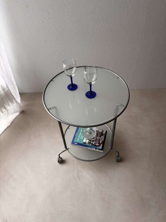 Image 1 of Carrello di servizio Ikea a due strati con vetro