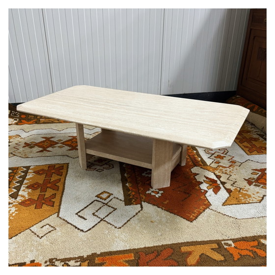 Image 1 of Travertine coffee table