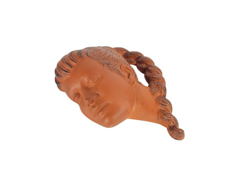 Achatit Cortendorf - terracotta - wandmasker - ceramic mask - handarbeit - 50s