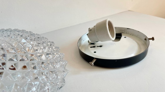 Image 1 of Lampada da soffitto in semicristallo anni '50