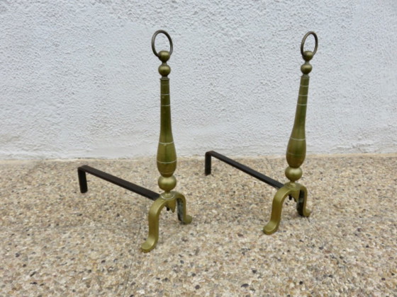 Image 1 of Par de morillos, estilo neoclásico, de bronce macizo, Francia, años 20-30.