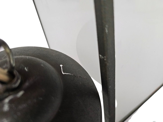 Image 1 of Amsterdamse School - Lantaarnlamp - Hanglamp - Koper - Glas - 1e Kwart 20e Eeuw