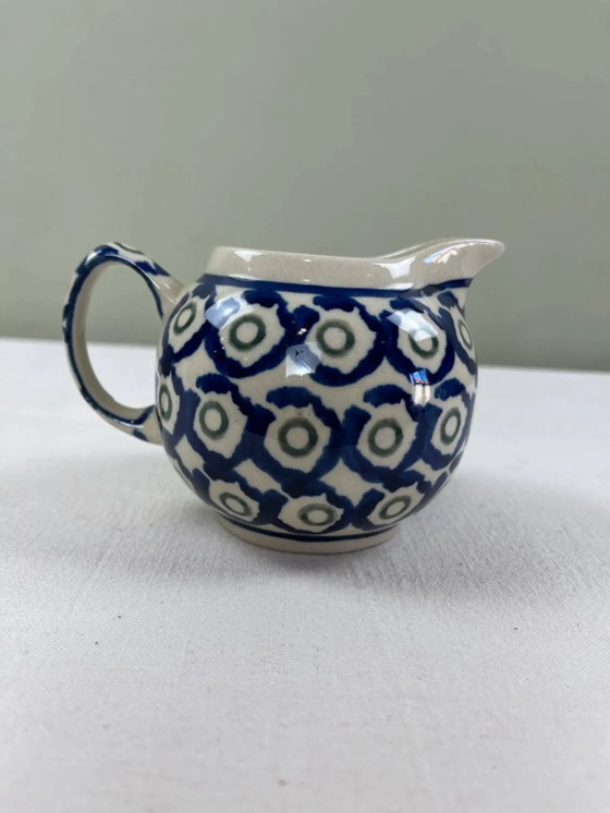 Niederländische Keramik-Milchkanne – Gläser & Karaffe, Porcelain (photo 3 of 5)