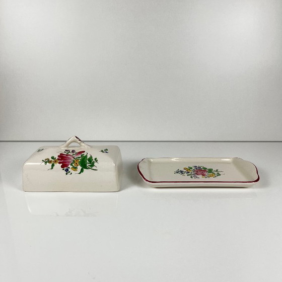 Image 1 of KG Luneville Butterdose, Modell Réverbère, 1950, Steingut