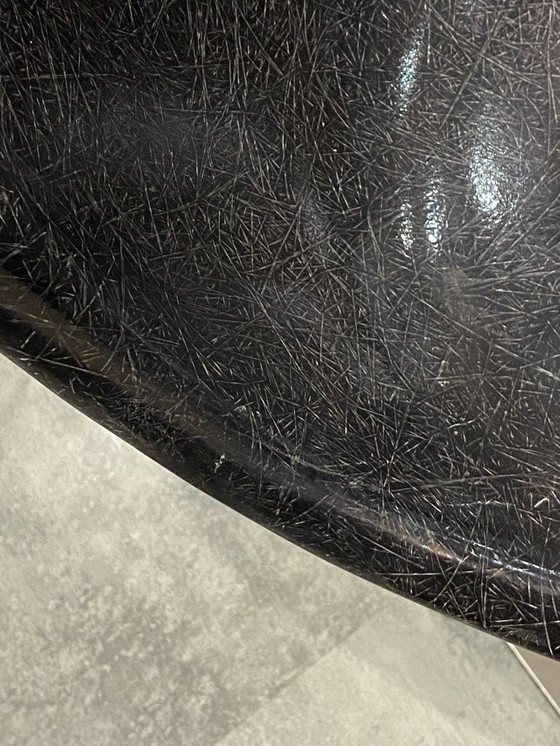 Image 1 of Sedia DSW, fibra nera, tassello nero, noce, Eames, Herman Miller, vintage 1950