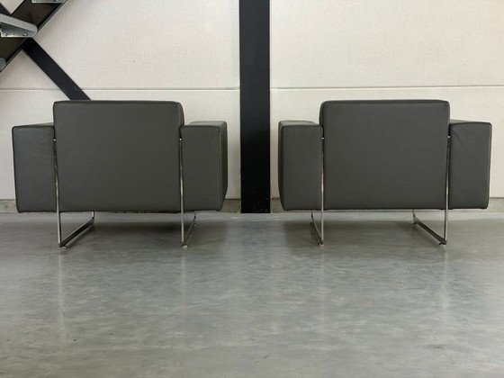 Artifort Mare Poltrone - set di 2 - ottime condizioni – polished steel, Pelle (photo 6 of 10)