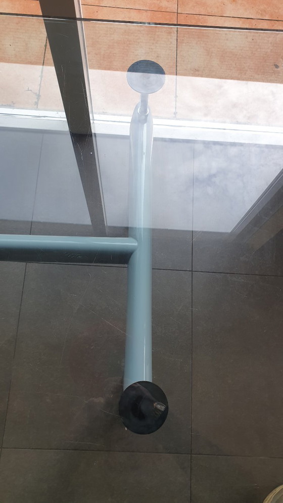 Image 1 of Tavolo da pranzo in vetro base in metallo Cassina LC 6 Le Corbusier