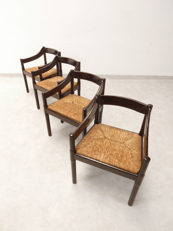 Sillas Cassina Carimate - ratán marrón – Sillas de comedor, Wicker, Vintage (photo 15 of 29)