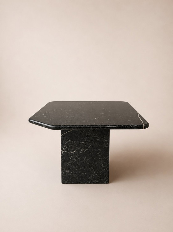 Table basse vintage en marbre fossile – Livres d'art, Marble (photo 4 of 5)