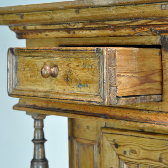 Image 1 of Meuble rustique allemand en pin et chêne, vers 1850