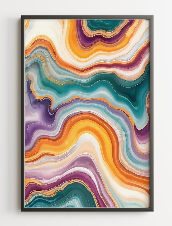 Image 1 of Acrylic Glass Artwork | 200x140 cm | Depthwave #6 (Ori, 1983)
