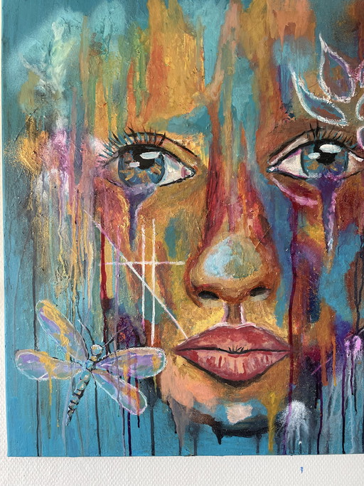 Portrait painting 80 by 80