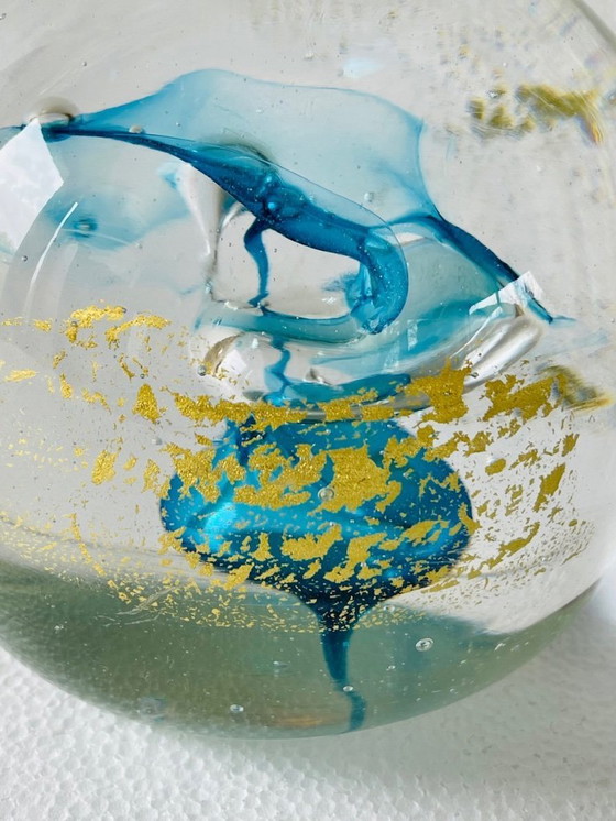 Image 1 of Presse-papier en cristal de Marcel Saba, années 1990