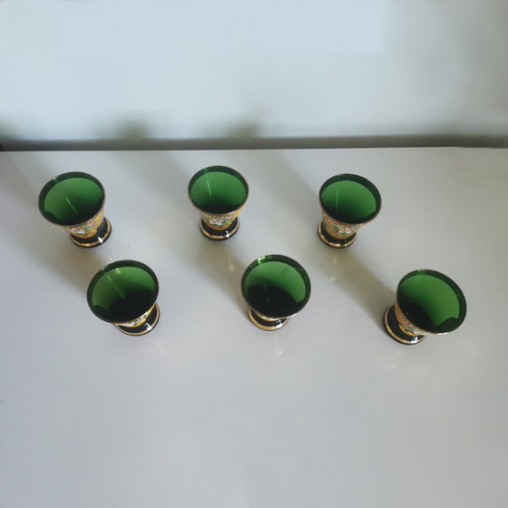 Image 1 of MURANO-GLASFLES OF -FLES EN ZES GLASJES