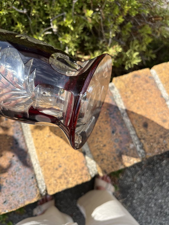 Bicolour French Art Deco Crystal Vase (photo 9 of 9)