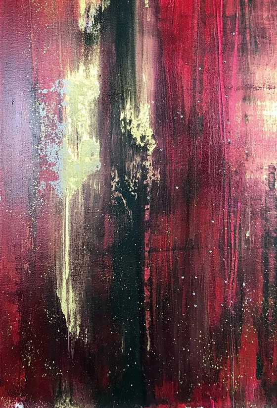Originales Acrylgemälde Abstrakter Expressionismus Feuer Kali – Gemälde & Zeichnungen, Canvas (photo 6 of 7)