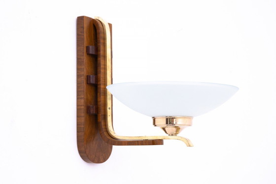 Image 1 of Set of five unigue Art Deco wall lamps, Poland, 1950s.