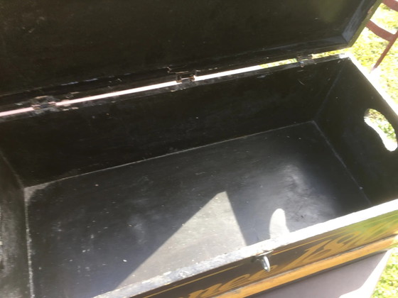 Baule in legno dipinto "Améria 1810" – Armadi contenitori, Vintage (photo 9 of 11)