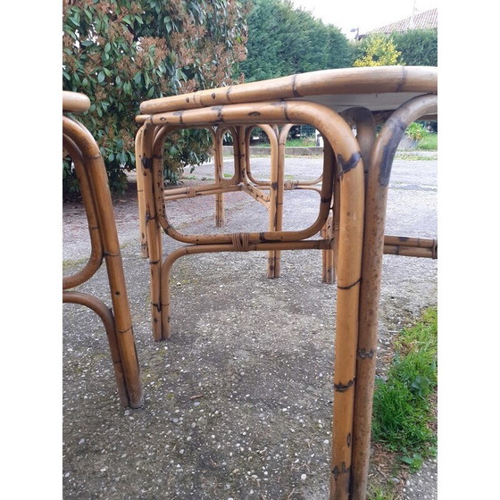 Image 1 of Vintage bamboo table, 1980