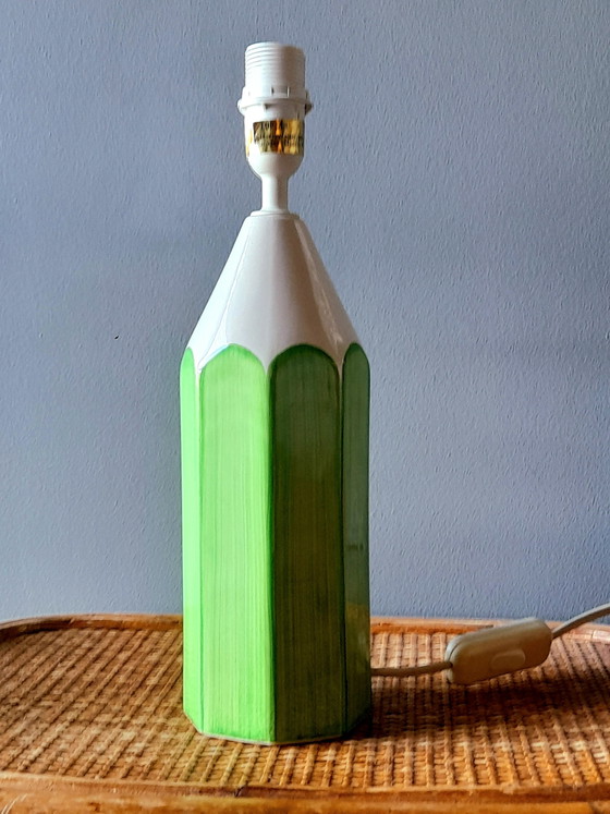 Image 1 of Keramische potloodlamp, 1980