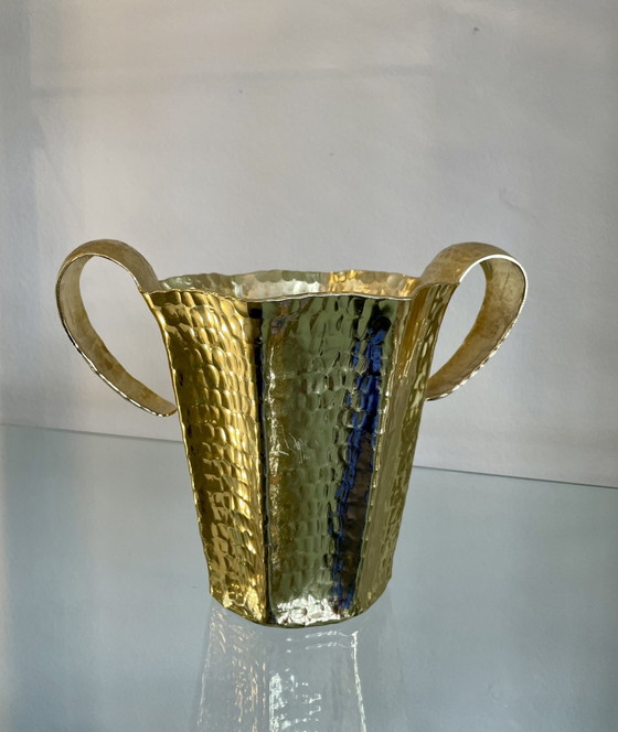 Image 1 of Handgemaakte ijsemmer/ijsblokjesvorm met gehamerd design.