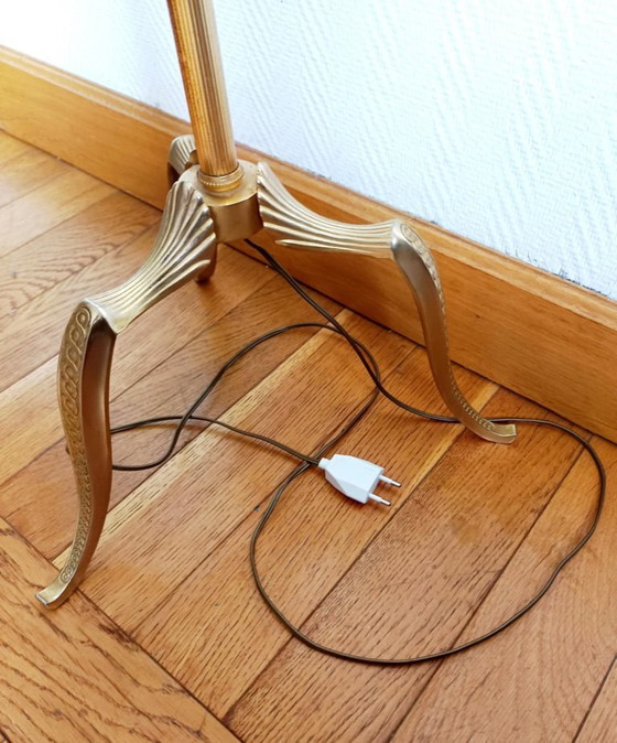 Image 1 of Staande lamp van goudkleurig metaal in Lodewijk XV-stijl