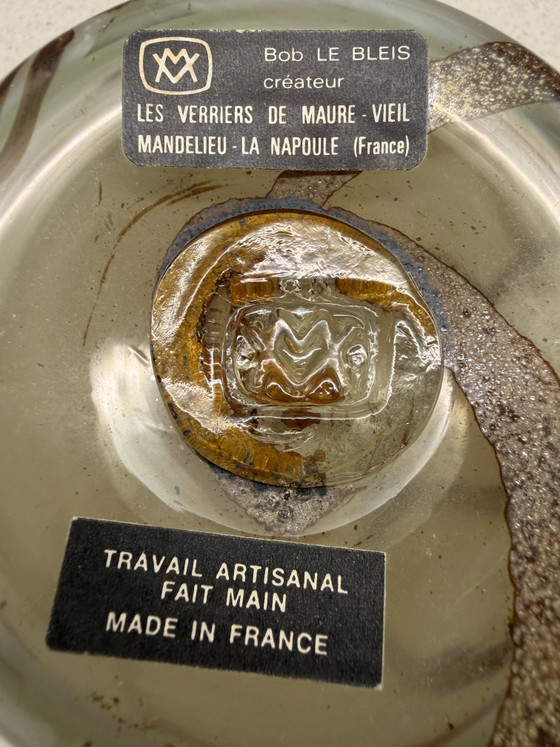 Bob Le Bleïs – Les Verriers De Maure-Vieil | French Vintage Art Glass Vase (photo 7 of 10)