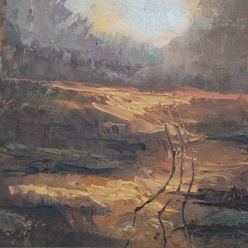 Schilderij L'allée forestière