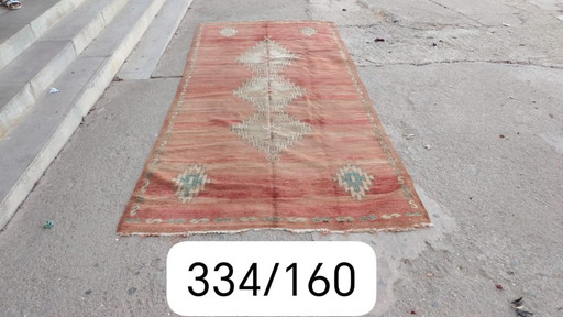 Handgeknoopt Berber kleed wol 334x160cm