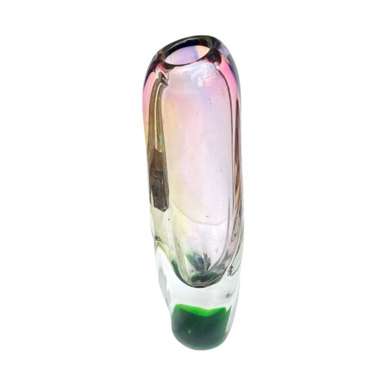 Image 1 of Jozef Rozinek Jarrón de cristal de boro Nový Bor, Checoslovaquia, años 70, vidrio sommerso