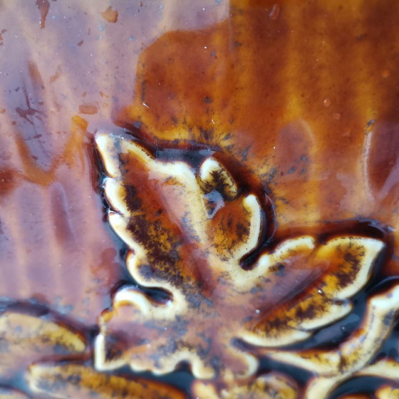 Image 1 of Vintage Spaanse handgeglazuurde keramische GROTE decoratieve tegel