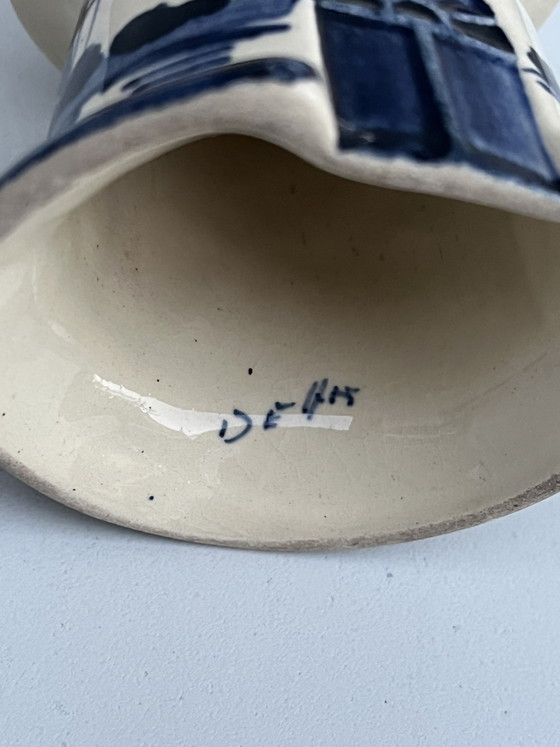 Image 1 of Delft Blue Windmill 8cm Wide 13cm High
