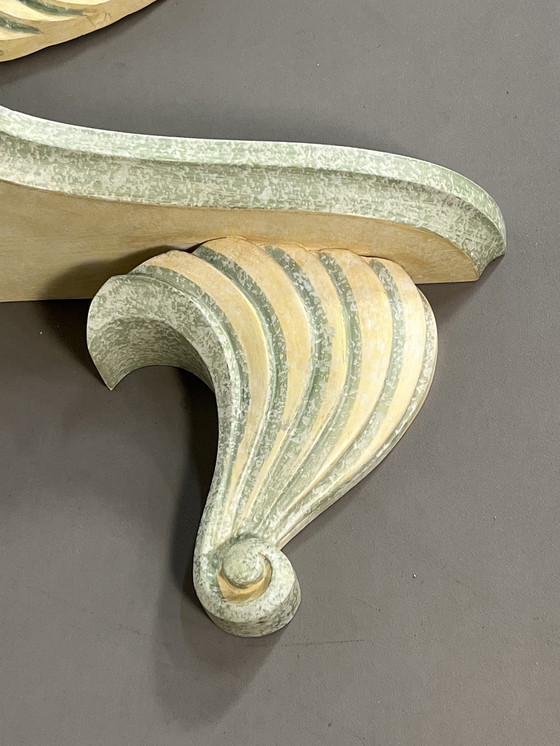 Image 1 of Italian Vintage Epoxy Large Mirror With Console