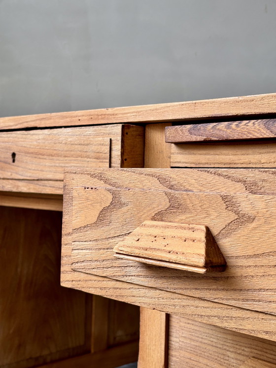 Image 1 of Escritorio antiguo de roble, arenado