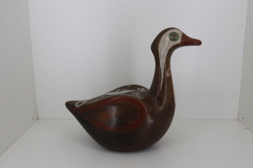 Hermoso pato de cerámica Tonalá mexicano vintage grande (XL) - 37 cm – beeldhouwkunst, Ceramic