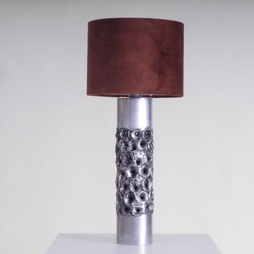Brutalist Table Lamp by Willy Luyckx for Aluclair
