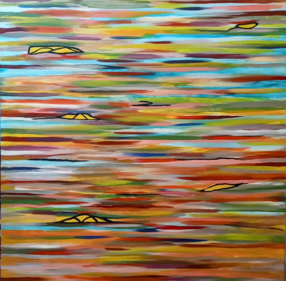 Image 1 of T van Steenbergen "Floating colours" new abstract