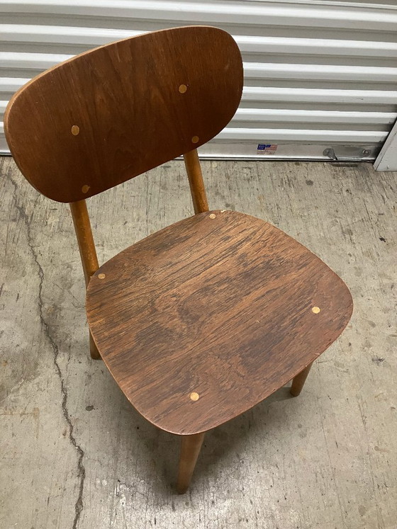 Set of four Pastoe SB11 Dining chairs – Wood (photo 6 of 7)