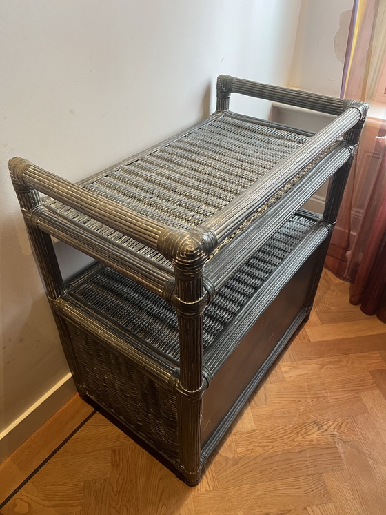 Image 1 of Mobiletto vintage in rattan/bambù