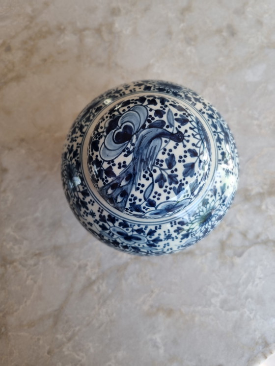 Image 1 of Pot de gingembre bleu Makkum Delft avec couvercle