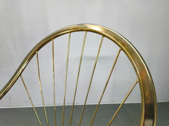 Image 1 of Set of 5 Gastone Rinaldi Brass Dining Chairs for Rima, Italy 1970s