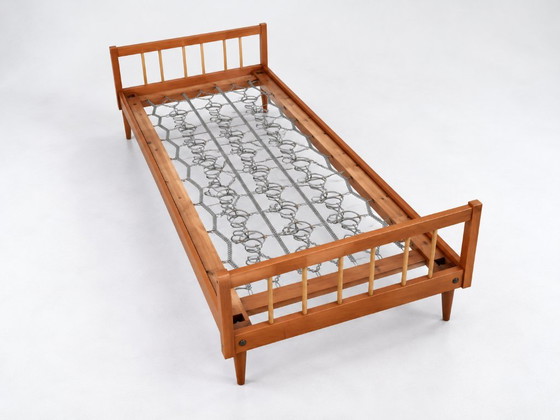 Vintage design daybed from the 1960s (2 pieces in stock), Sofa beds, Wood, Brown (photo 3 of 13)