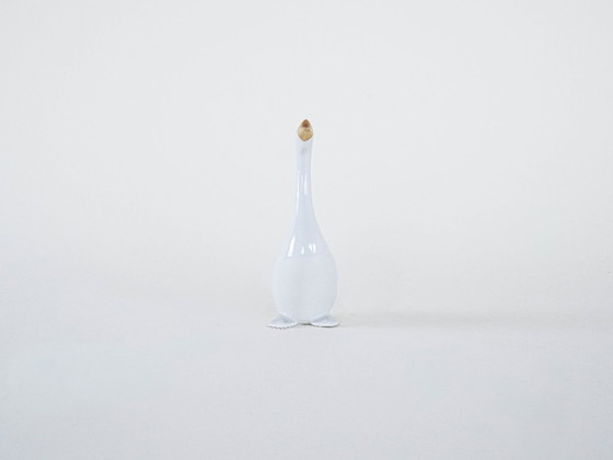 Image 1 of Figurine d'oie en porcelaine, design hongrois, années 1960, fabriquée par Holloháza