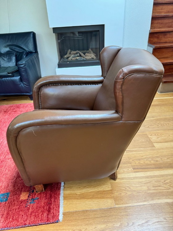 Image 1 of Leren vintage fauteuille
