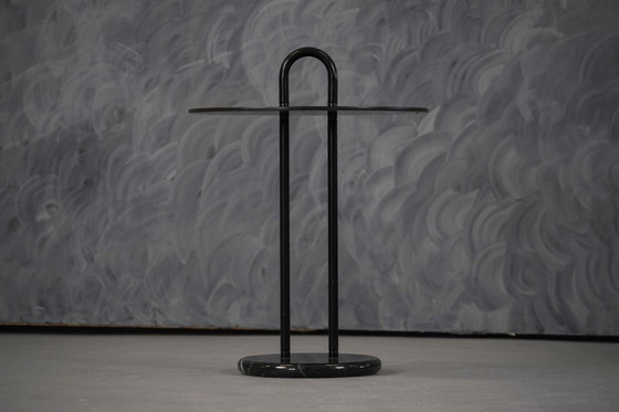 Image 1 of Table basse vintage avec base en marbre par Vico Magistretti pour Cattelan, Italie 1980