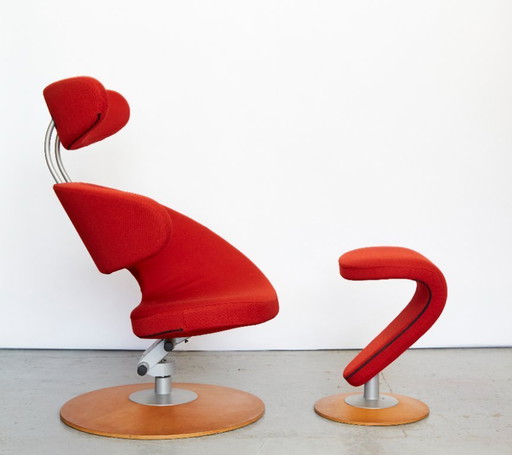 Fauteuil Lounge & Ottoman Peel par Olav Eldøy Asu pour Stokke