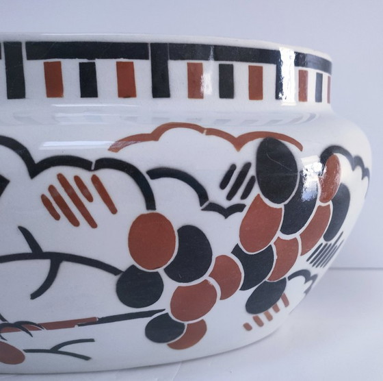 Image 1 of Jardinera Art Déco "Ceylon", loza K&G Lunéville