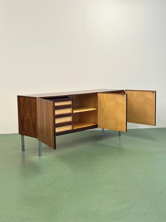Rosewood Sideboard, Germany, 1960s, Chrome, Mid Century Modern (photo 3 of 10)